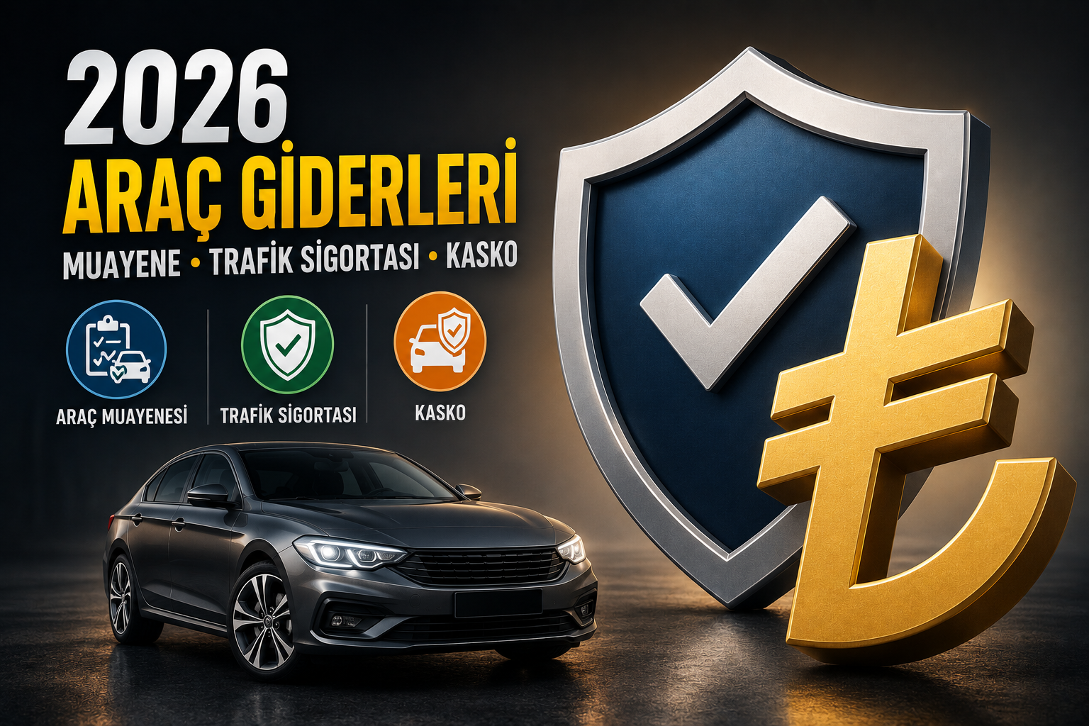 2026 Araç Muayene, Trafik Sigortası ve Kasko Fiyatları